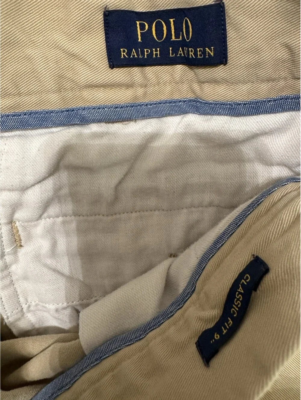 Polo Ralph Lauren Vintage Khaki Flat Front Chino Shorts 9